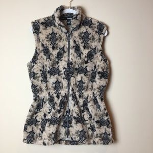 RARE Vintage The North Face Native American Inspired Turtle Print Full Zip Vest
